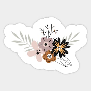 Boho Floral Design Sticker